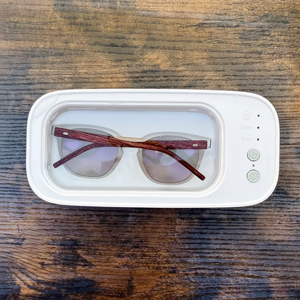 Place your eyeglasses inside